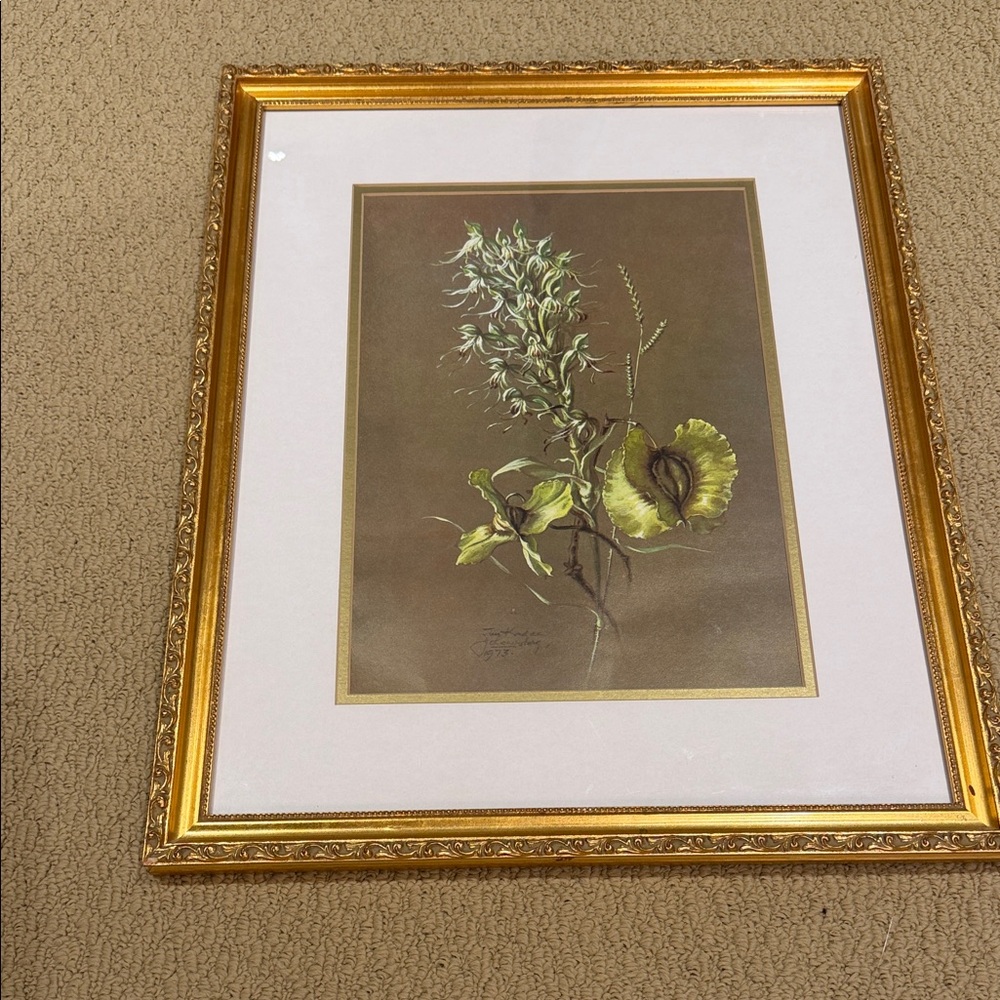 Watercolor titled "Flowers5" by the artist Tiiu Kadak, created in 1973. - Picture 3 of 5